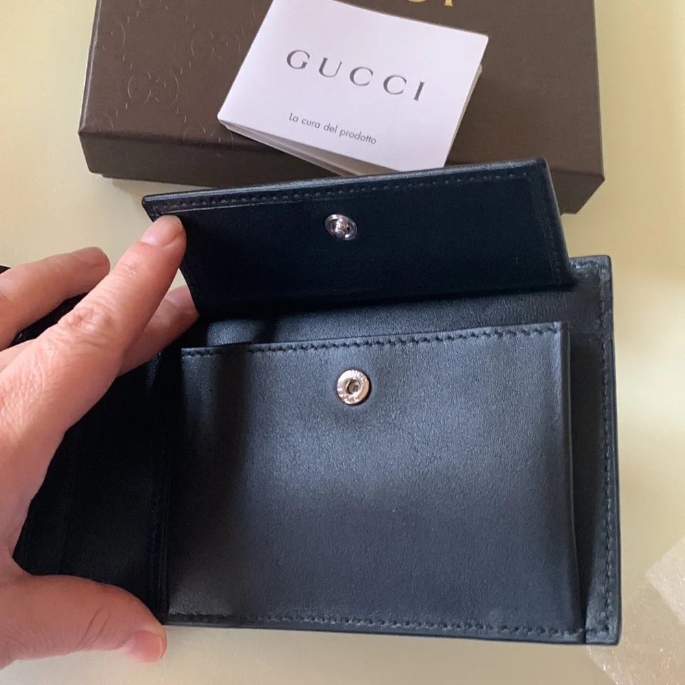 New Gucci GG Monogram Leather Wallet
